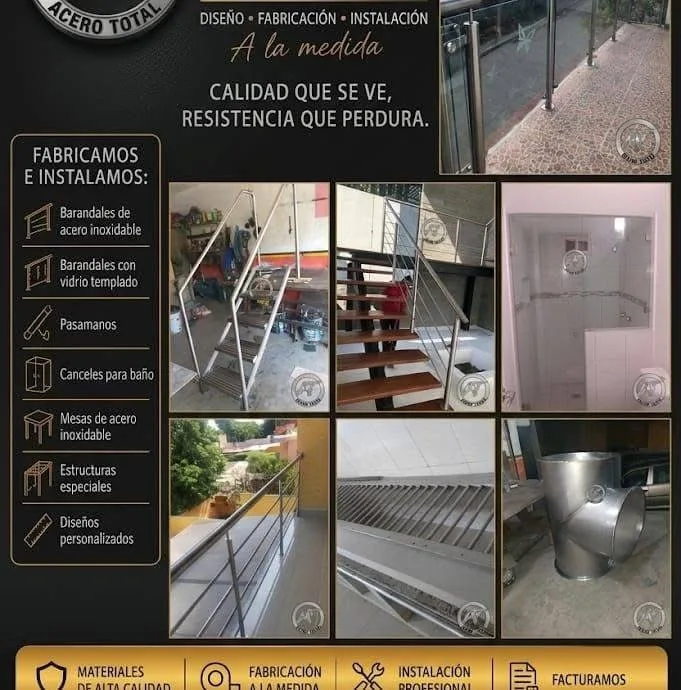 Trabajos de canceles de baño y estructuras inoxidables